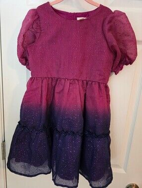 Cat & Jack Pink to Purple Ombre Sparkle Party Dress